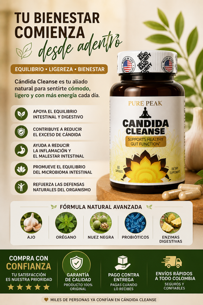 Candida Cleanse, 60 Cápsulas | Recupera tu equilibrio íntimo y digestivo naturalmente  🌿