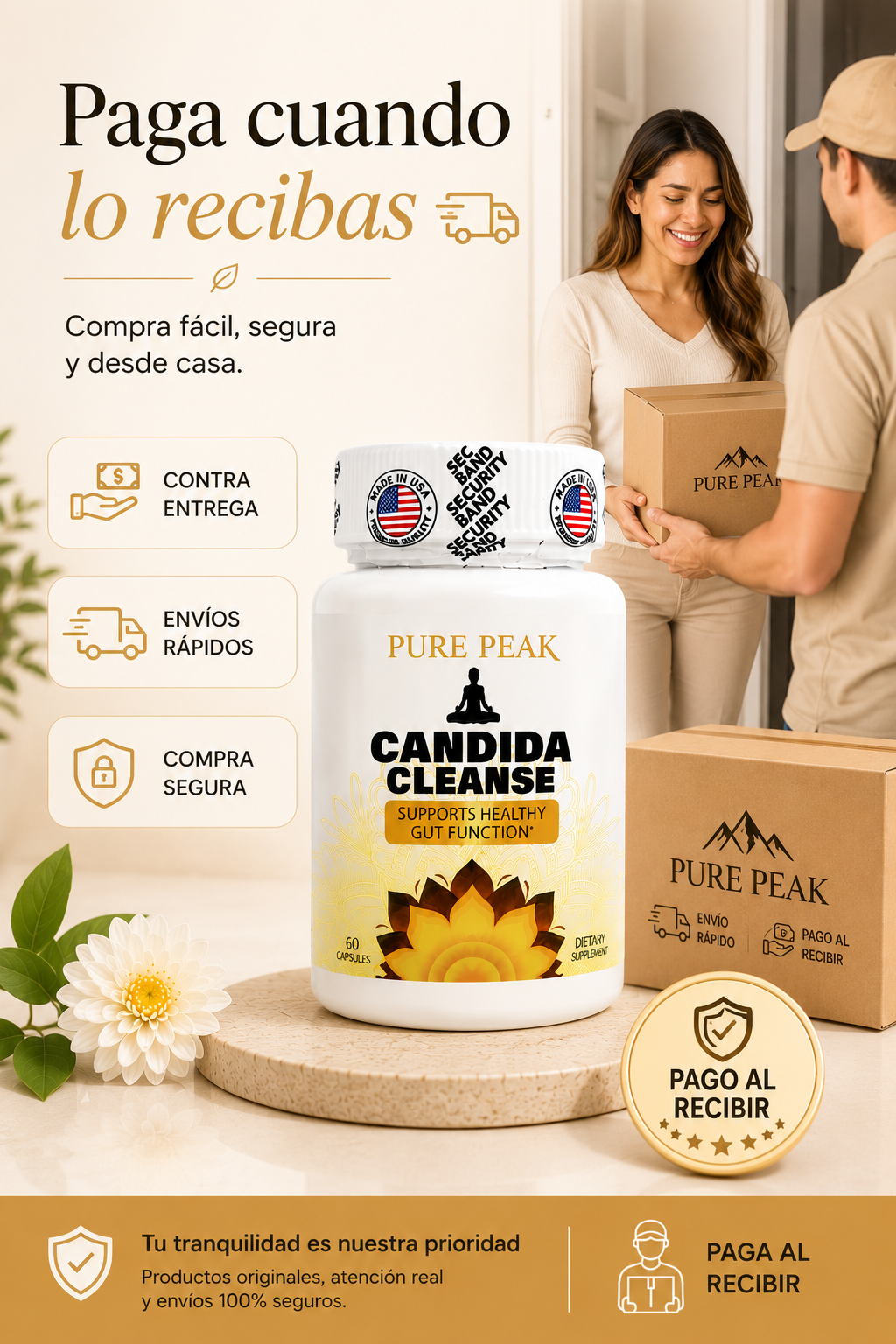 Candida Cleanse, 60 Cápsulas | Recupera tu equilibrio íntimo y digestivo naturalmente  🌿